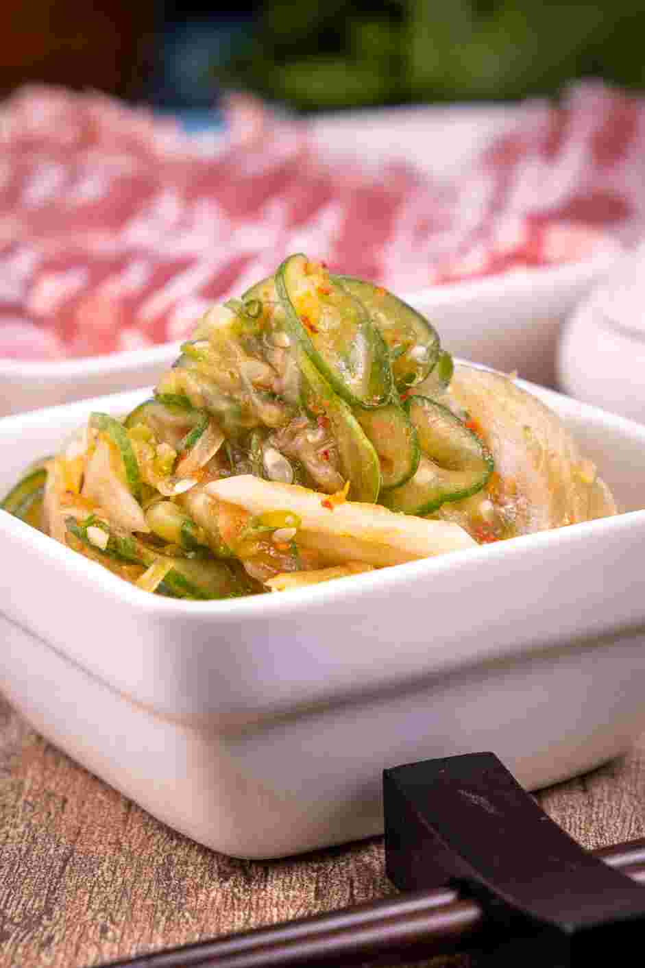 Korean Cucumber Salad Recipe: Serve immediately or refrigerate and serve cold.