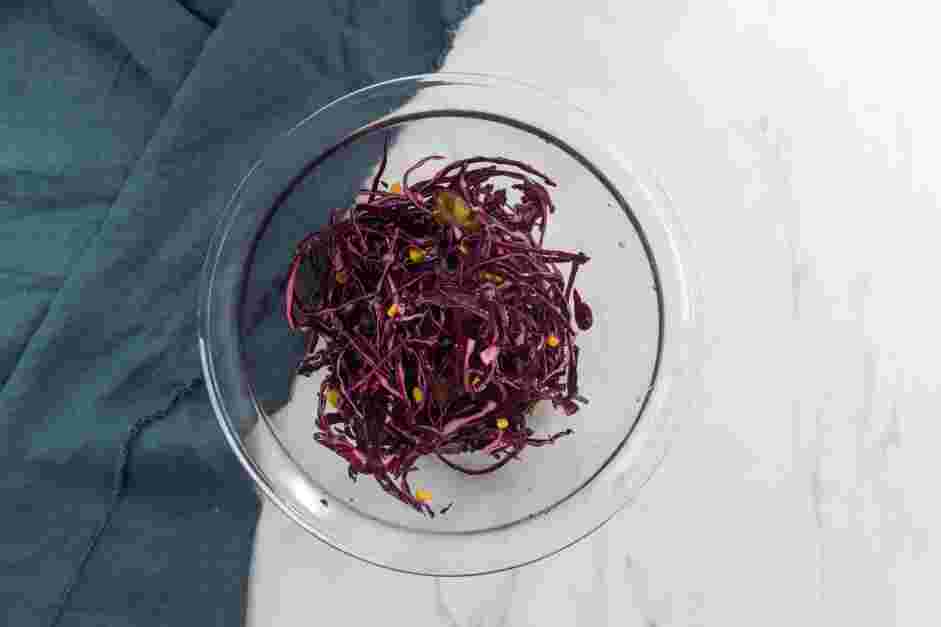 Cod Fish Tacos Recipe:
Add the cabbage, jalapeño and corn to the bowl.
