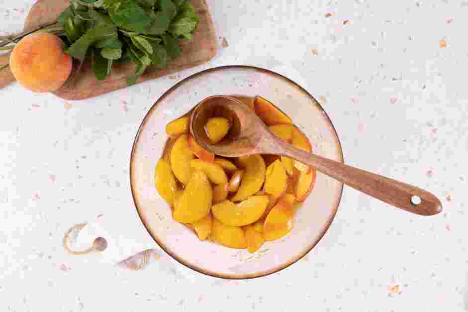 Peach Tea Recipe:
Stir the peaches every once in a while until the sugar completely dissolves and release their natural juices, about 1-2 hours.