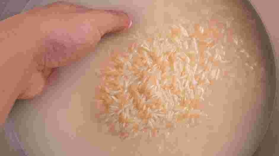 Herb Rice Recipe: 
Rinse the rice in water 2-3 times, discarding the water each time.