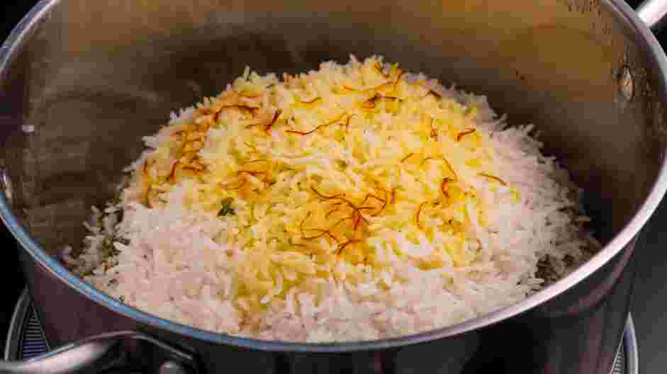 Herb Rice Recipe: 
Remove rice from heat and allow to cool for 5 minutes without opening the lid.