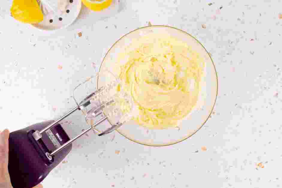 Lemon Shortbread Cookies Recipe:
In a large bowl with a hand mixer or a stand mixer with a paddle attachment, beat the butter on medium-high speed until it lightens in color.