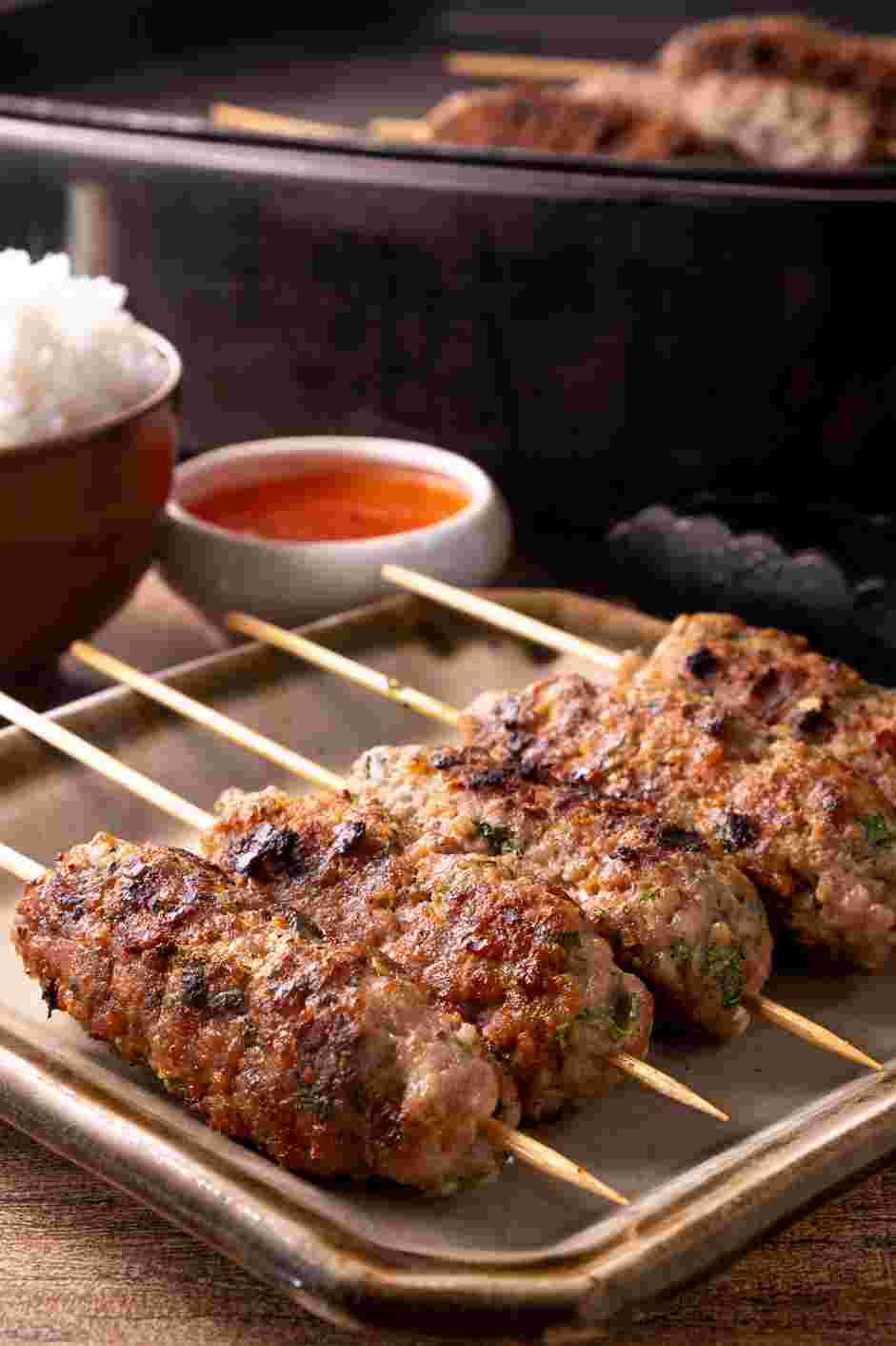 Moo Ping (Thai Pork Skewers) Recipe: Serve with the chili sauce for dipping.