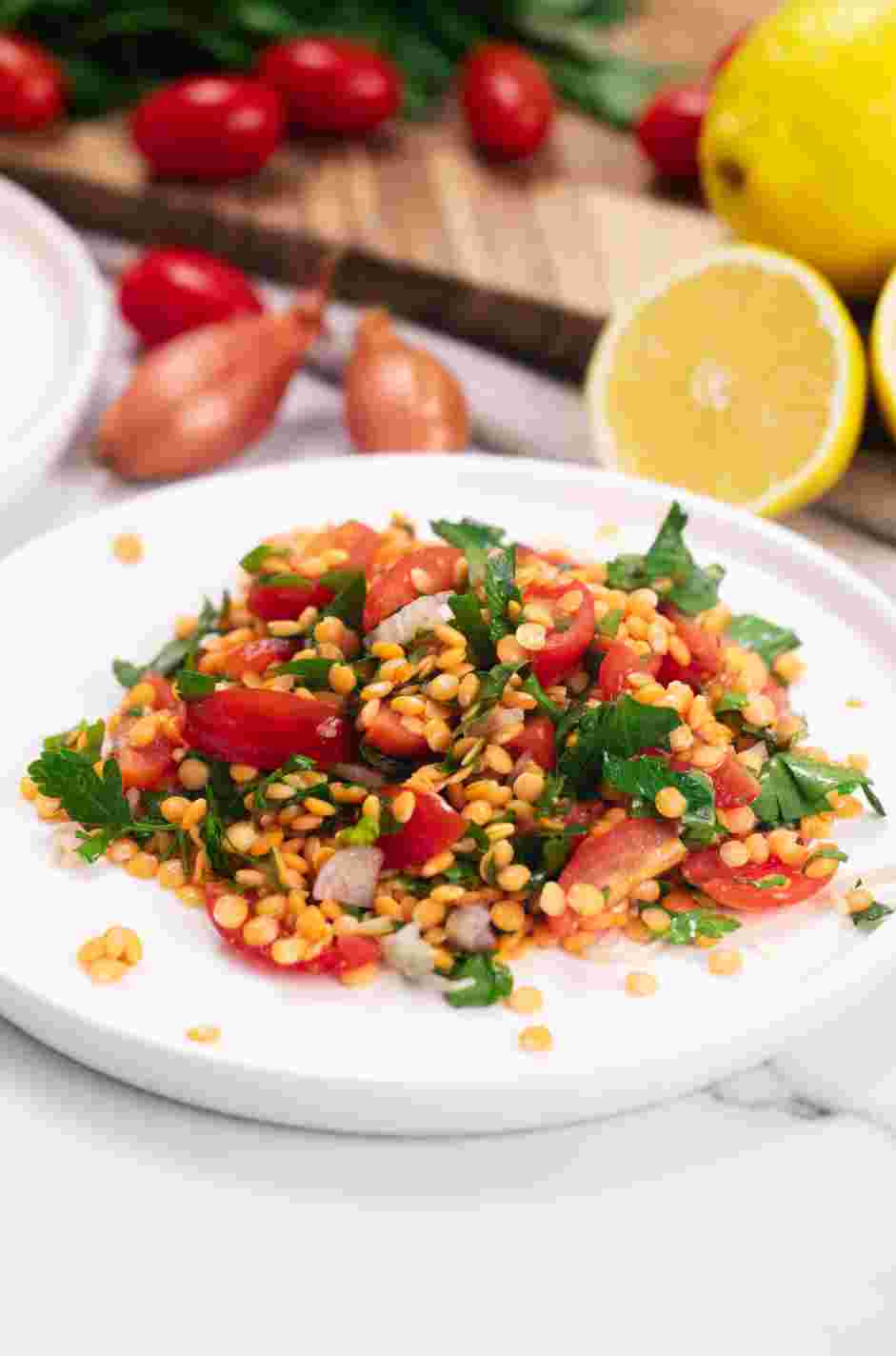 Lentil Tabbouleh Recipe: Serve and enjoy!