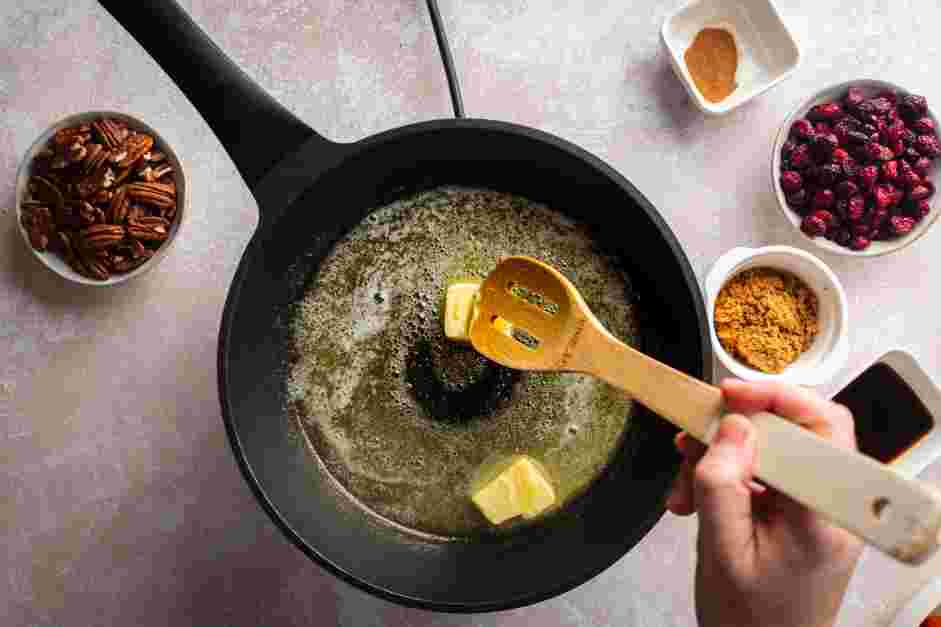 Baked Candied Sweet Potatoes Recipe:
In a large saucepan over medium-low heat, slowly melt together the butter, brown sugar, vanilla and cinnamon.