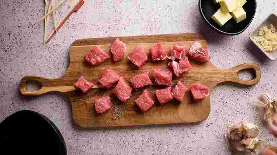 Garlic Butter Steak Bites Recipe: 
Prepare the steak.