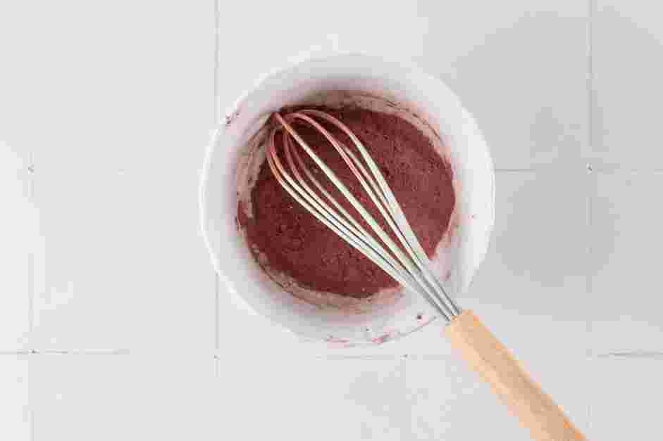 Pink Velvet Macchiato Recipe:
Make the pink velvet milk.