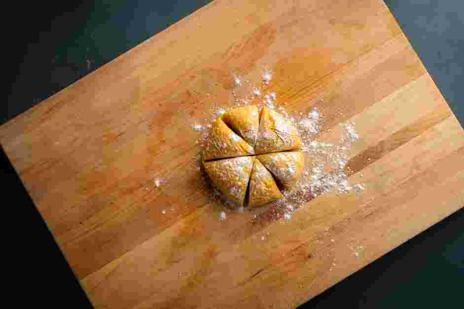 Lasagna Sheets Recipe:
Remove the plastic wrap and lightly dust the dough with flour.