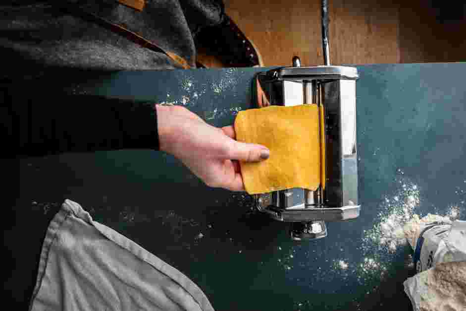 Lasagna Sheets Recipe:
If using a pasta machine, feed the dough through the widest setting.
