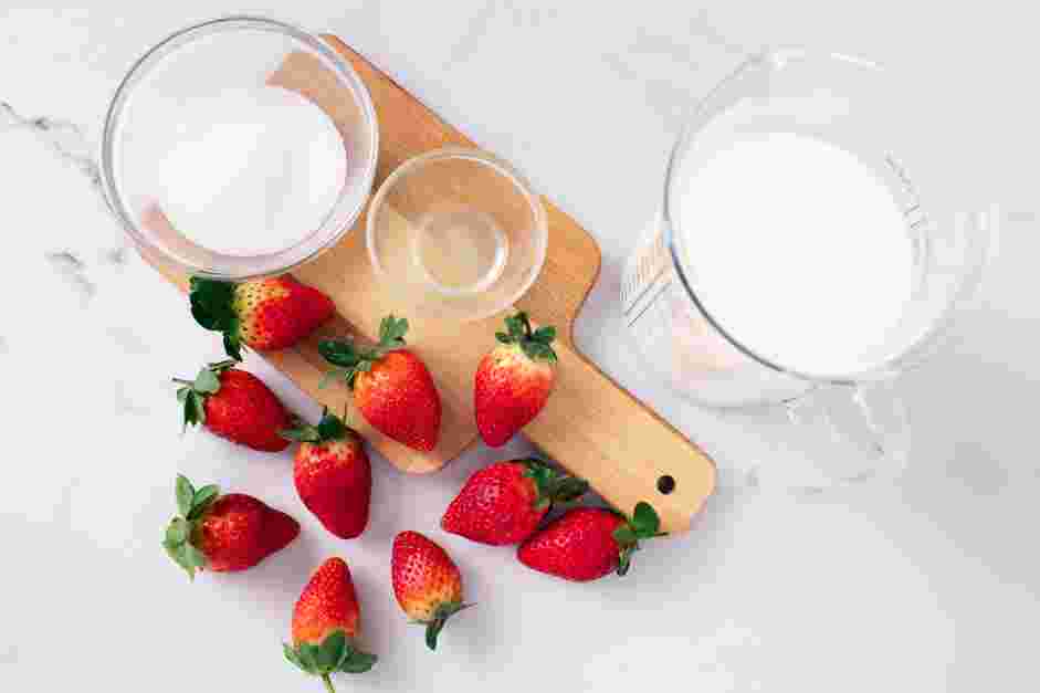 Strawberry Milk Recipe: Measure and prep all ingredients.