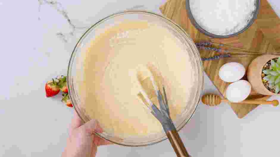 Heart Shaped Pancakes Recipe:
Pour the buttermilk mixture on top of the flour mixture and stir just until combined.