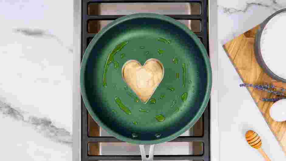 Heart Shaped Pancakes Recipe:
Preheat the griddle or a nonstick pan over medium-low heat.