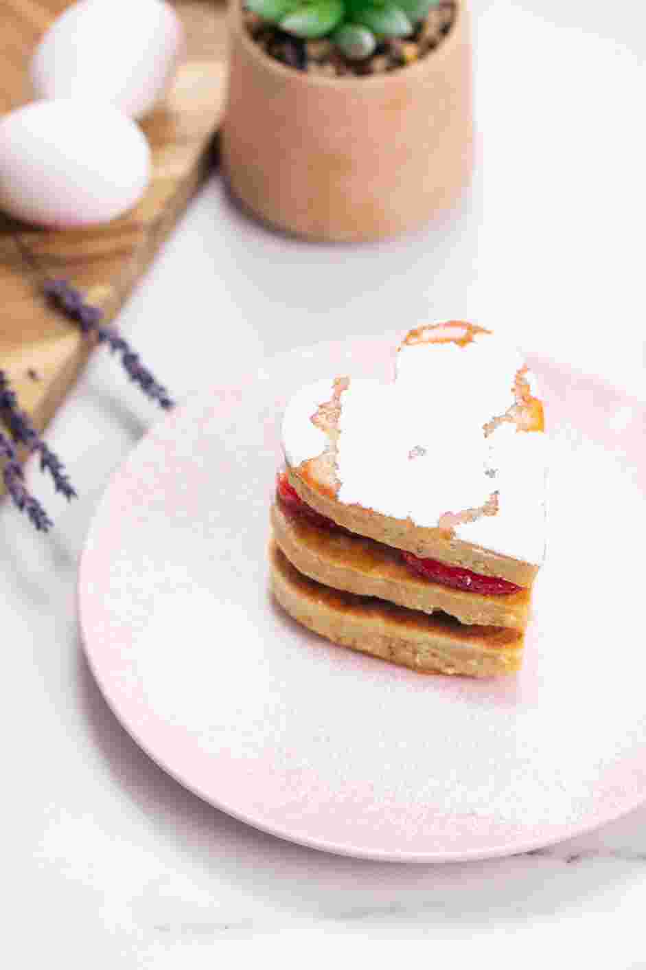 Heart Shaped Pancakes Recipe: Serve and enjoy!