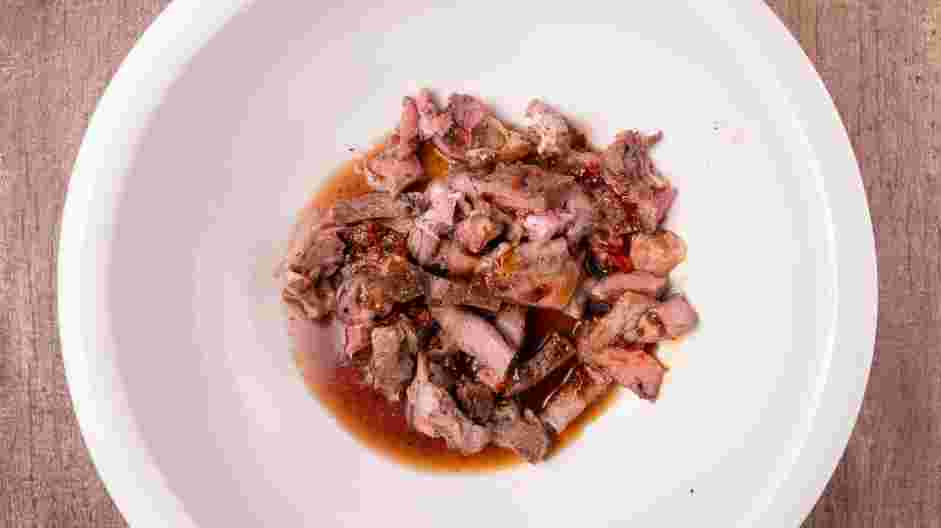 Thai Beef Salad (Yum Nua) Recipe:
In a large bowl, combine the grilled beef with the seasoning sauce.