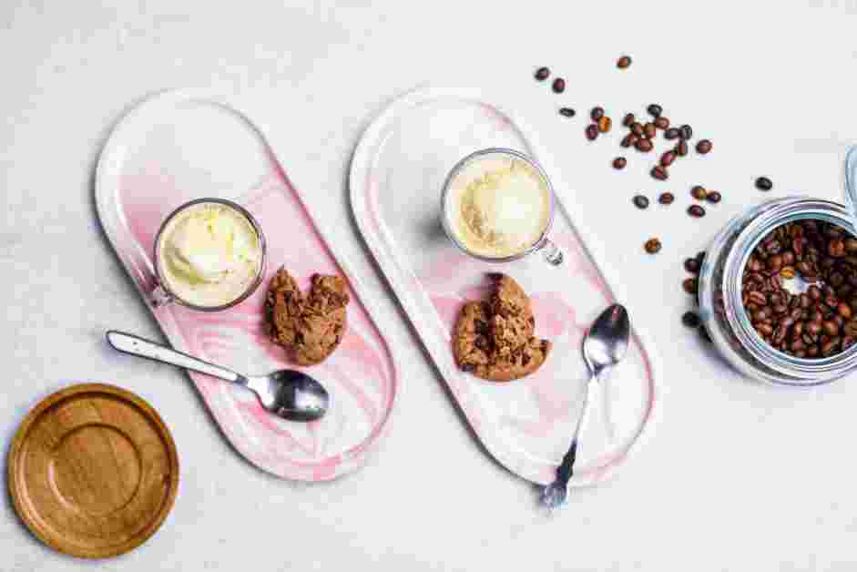 Affogato Recipe:
Top with espresso or cold brew.