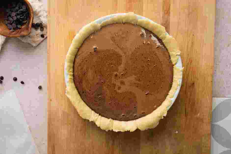 Chocolate Flan Recipe:
Pour the dark chocolate filling in and bake for approximately 20-25 minutes.