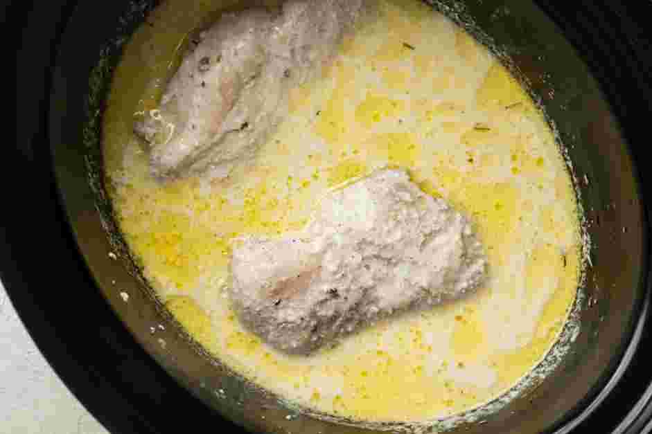 Crockpot Chicken Alfredo Recipe: Cook on high heat for 2-3 hours or low heat for about 4 hours until the chicken is cooked through.