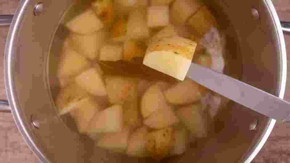 Cauliflower Potato Salad Recipe:
Bring the mixture to a boil and then lower the heat to a simmer.