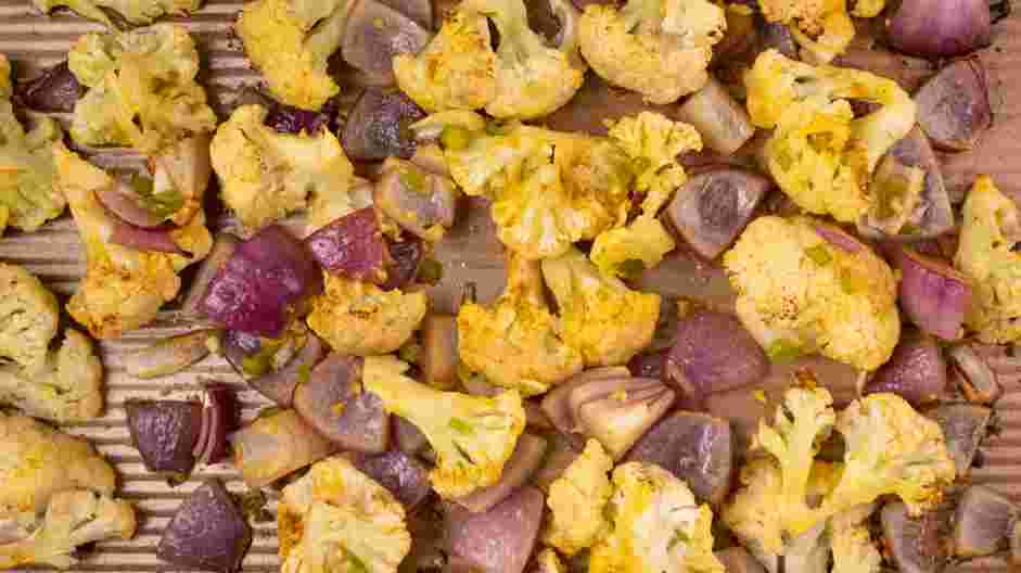 Cauliflower Potato Salad Recipe: 
Turn the oven to broil and broil the cauliflower mixture for 5 minutes.