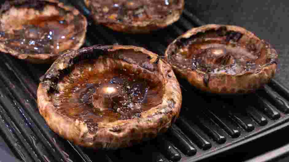 Portobello Mushroom Sandwich Recipe: 
Heat a grill or a stovetop grill pan on medium-high heat.