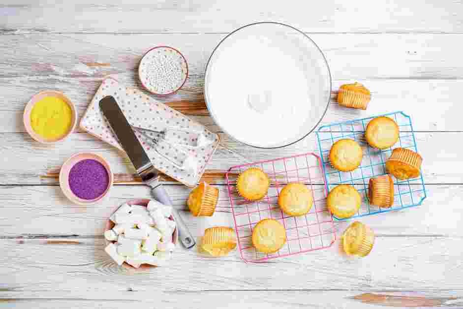 Flower Cupcakes Recipe: Measure and prep all ingredients.