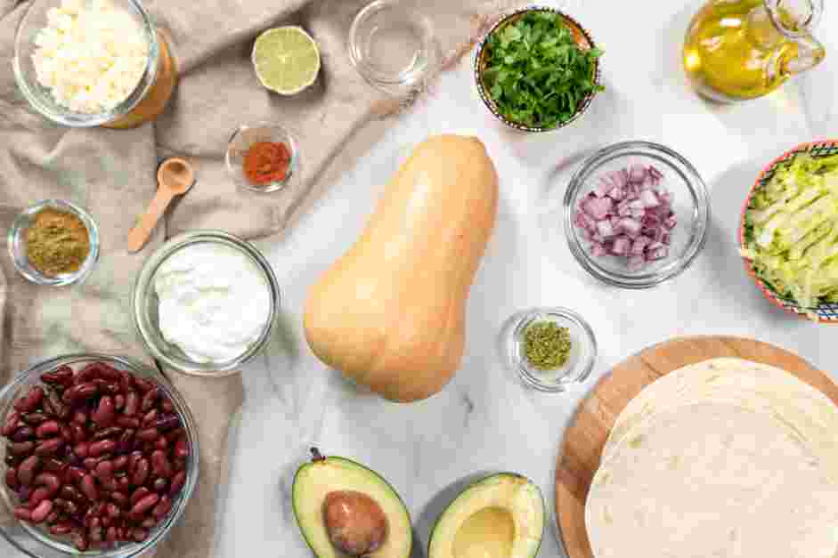 Butternut Squash Tacos Recipe: Preheat oven to 425°F.