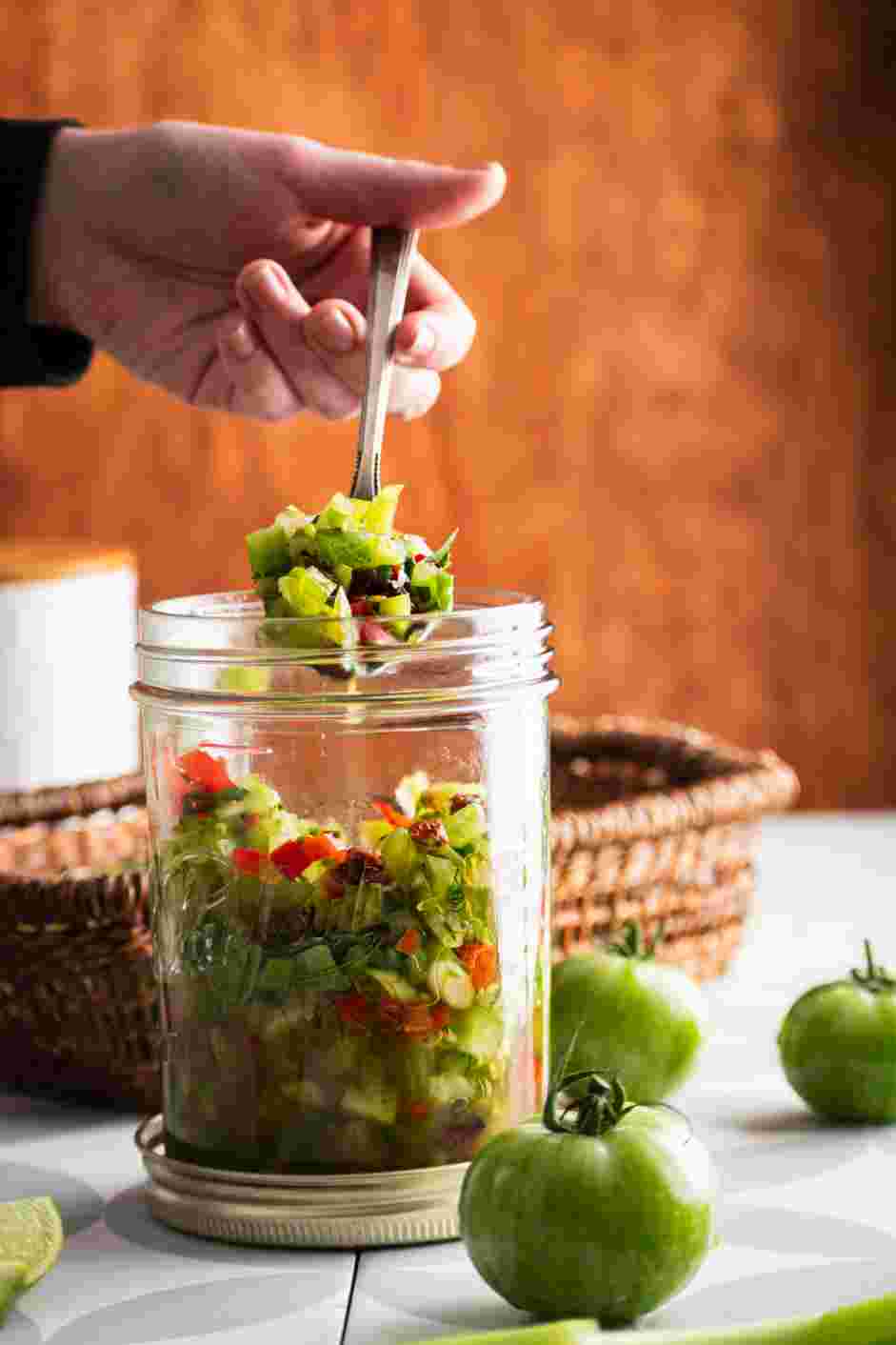 Tomatillo Red Chili Salsa Recipe: Serve with tortilla chips, on nachos or any grilled proteins.