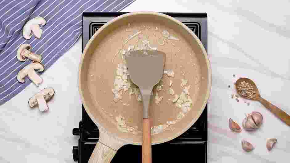 Mushroom Ragout Recipe: In a large nonstick skillet, heat the olive oil.