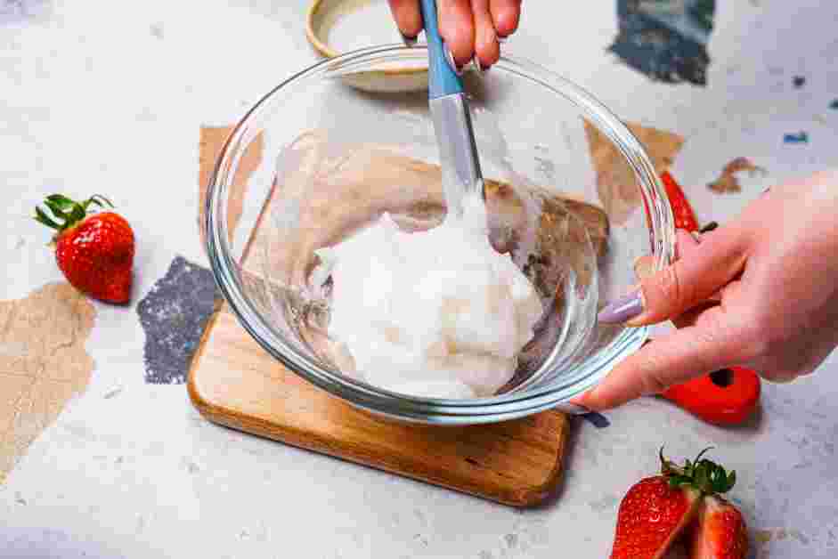 Strawberry Mochi Recipe:
Cover the bowl loosely with plastic wrap again and microwave for 1 minute.