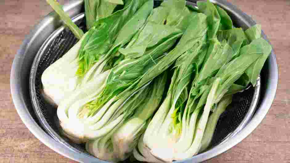 Bok Choy Stir Fry Recipe: Rinse the baby bok choy of any dirt and debris.