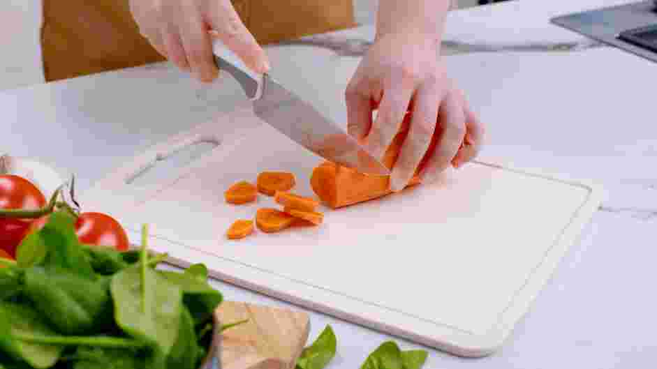Carrot Souffle Recipe:
While the water is coming up to a boil, prepare the carrots.
