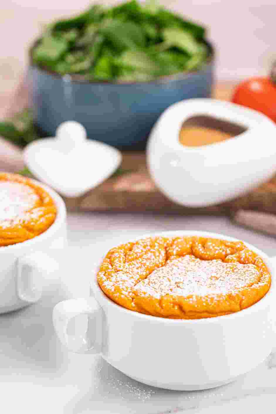 Carrot Souffle Recipe: Dust with powdered sugar before serving.