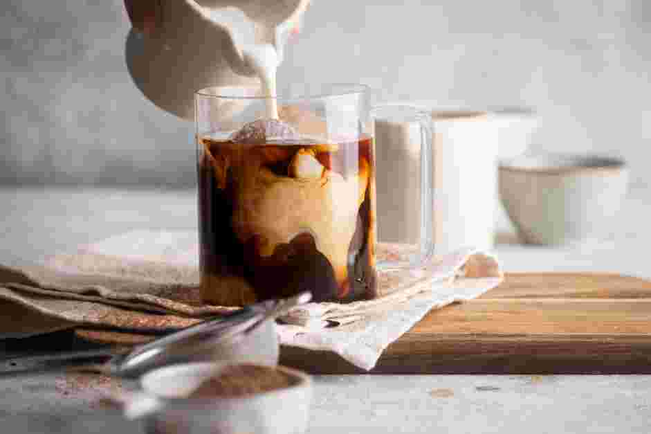 Irish Cream Cold Brew Recipe: Top the cold brew with vanilla foam.