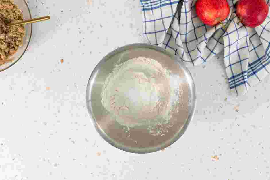 Apple Crumble Cake Recipe:
Prepare the apple coffee cake.