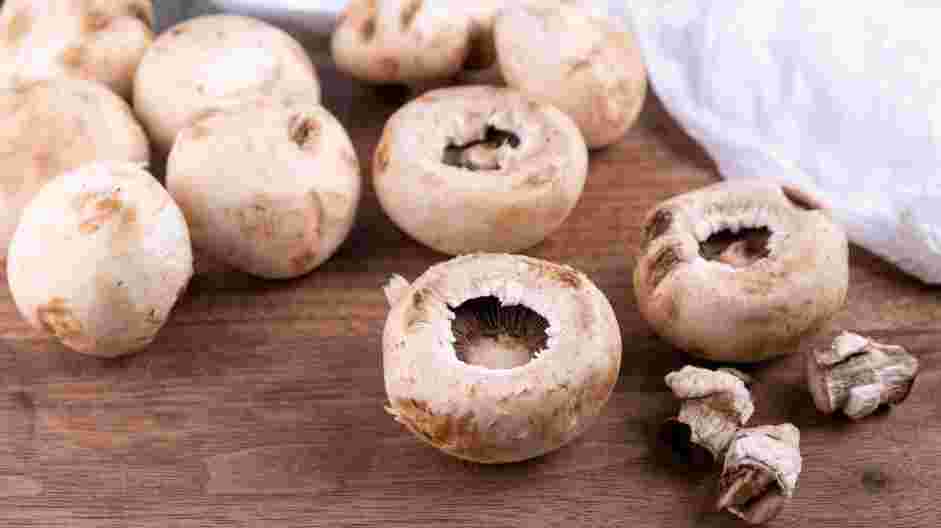 Cream Cheese Stuffed Mushrooms Recipe: Preheat heat the oven to 400°F.