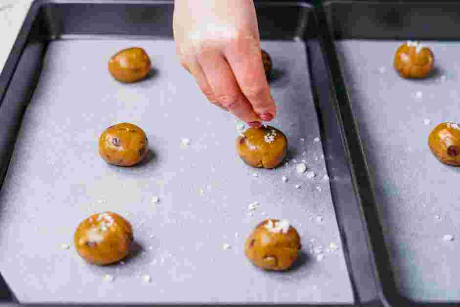 Toffee Chocolate Chip Cookies Recipe: 
Preheat the oven to 375&deg;F.