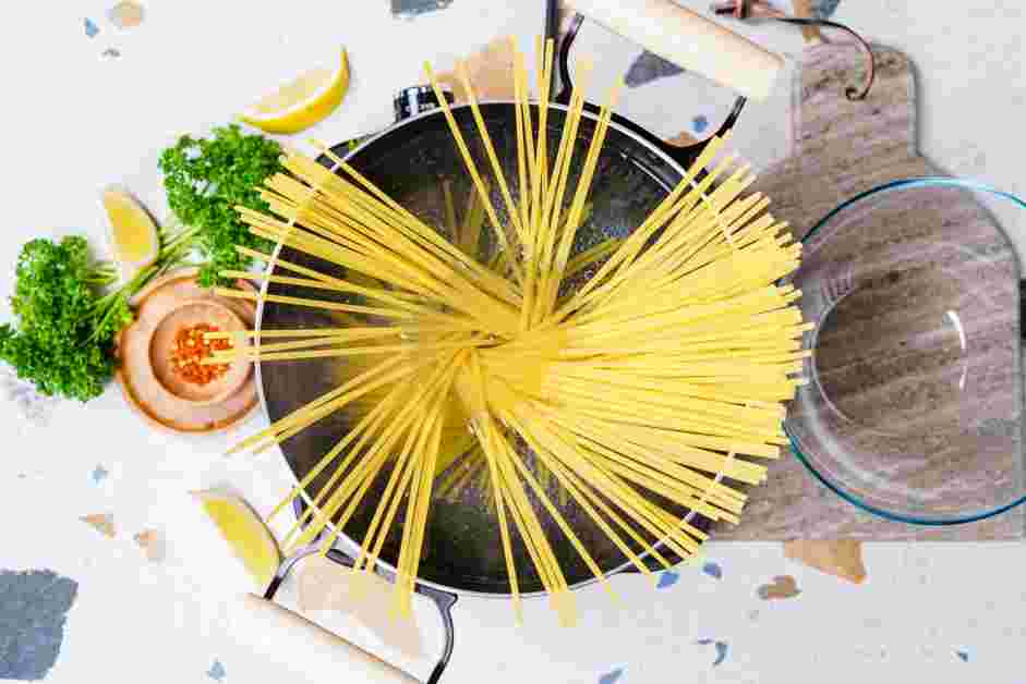 Lemon Ricotta Pasta Recipe: Once the water reaches a boil, cook the pasta according to the package's directions until al dente.