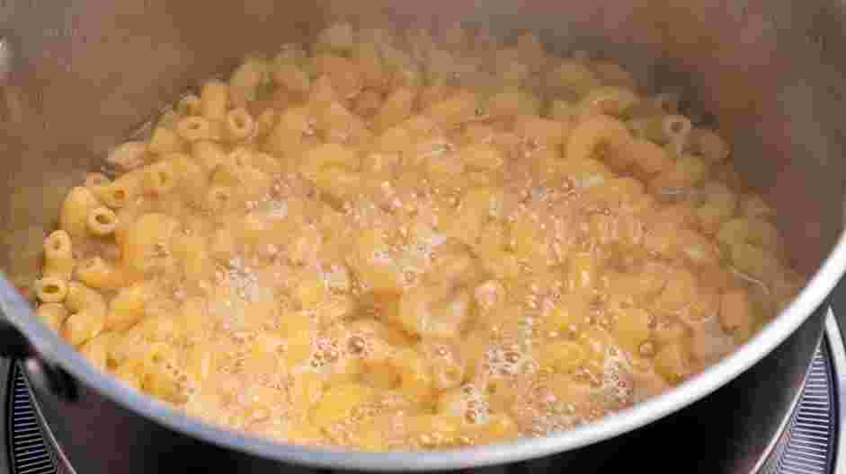 One Pot Mac and Cheese Recipe: Stir in the salt and macaroni.