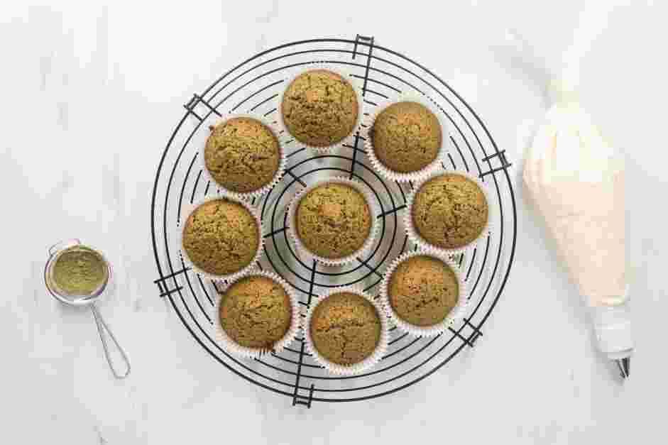 Matcha Cupcakes Recipe: 
Bake for 15 minutes or until a toothpick inserted in the middle of a cupcake comes out clean with just a few crumbs attached.