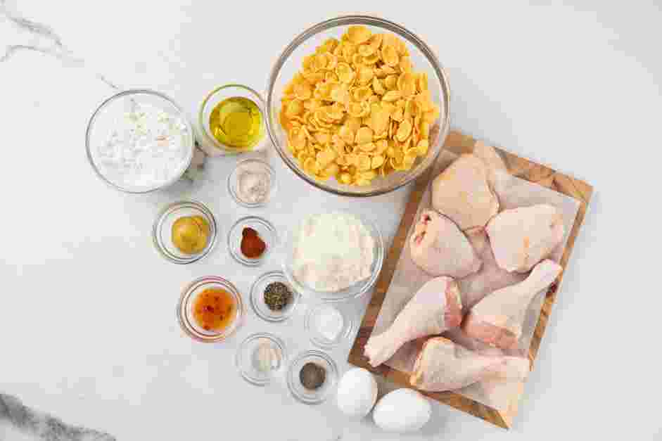 Cornflake Chicken Recipe: Preheat the oven to 375°F.
