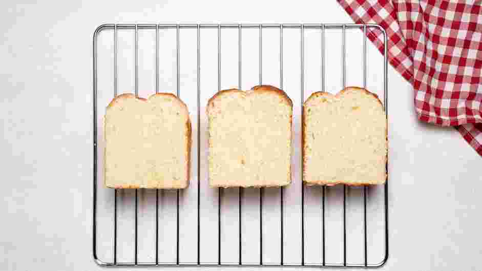 Stuffed French Toast Recipe:
Slice the loaf of bread into 3-4 inch thick slices.