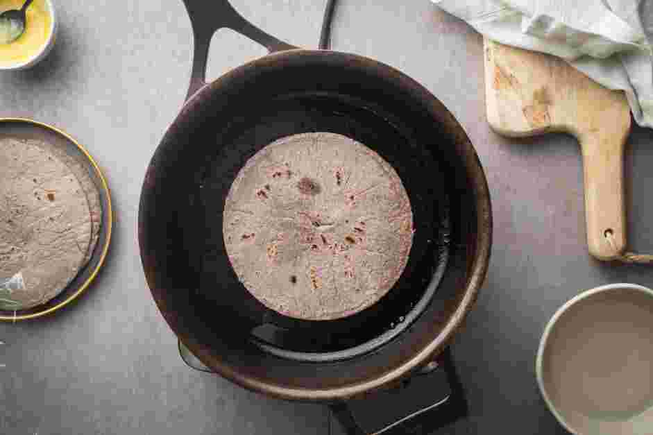 Blue Corn Tortillas Recipe: 
Heat a nonstick skillet over medium heat.
&nbsp;