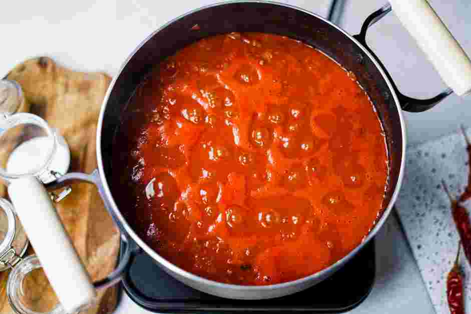 Red Chili Recipe: 
Bring the mixture to a boil and then lower to a simmer.