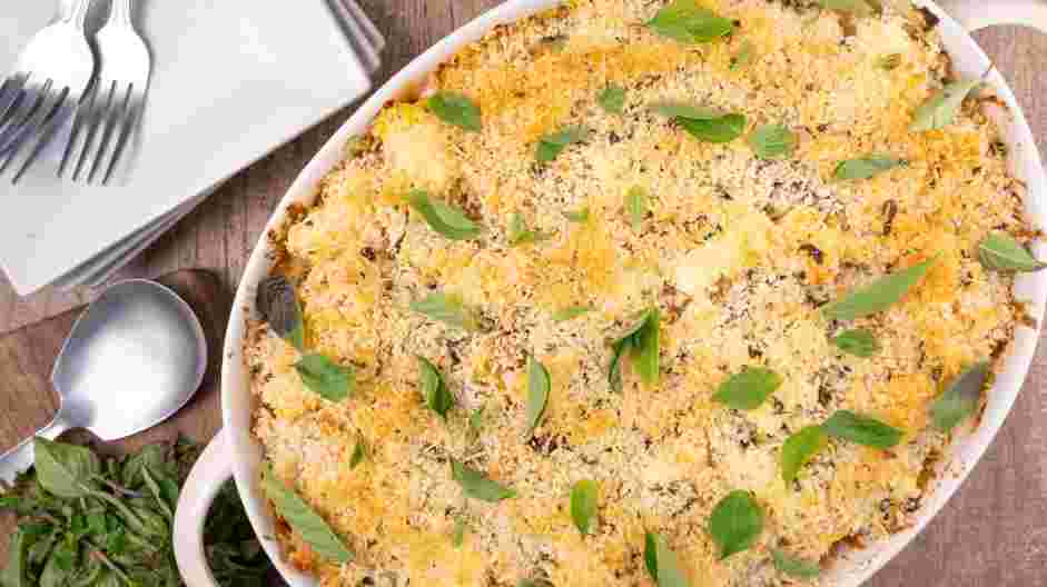 Five Cheese Ziti Al Forno Recipe: Bake in the preheated oven for about 30-40 minutes, until thoroughly hot and bubbling.