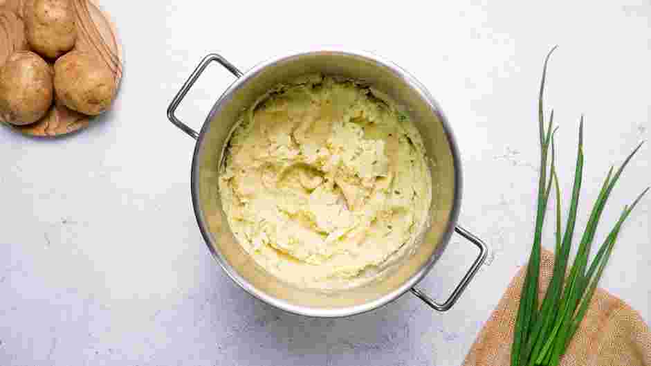 Mashed Potatoes with Sour Cream Recipe: Mash with a potato masher or process in a potato ricer.