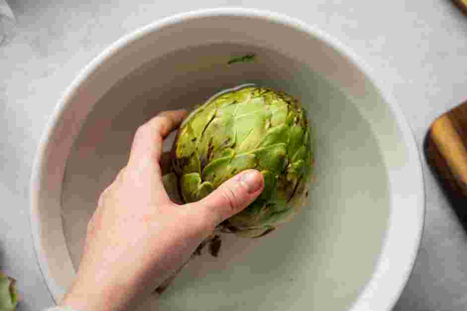 Instant Pot Artichokes Recipe: Prepare the artichoke.