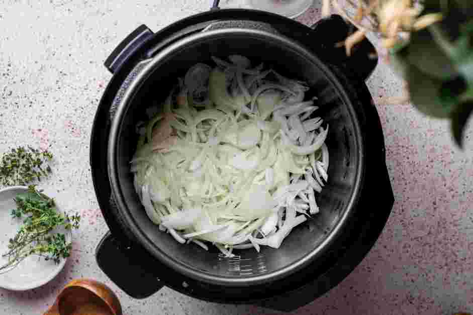 Instant Pot French Onion Soup Recipe: Set the Instant Pot to saut&eacute;.