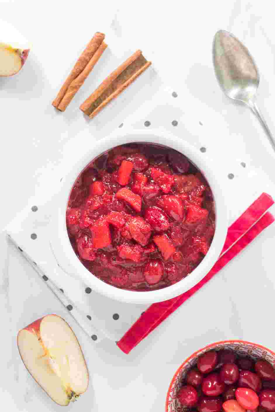 Apple Cranberry Sauce Recipe: Let cool to room temperature and then refrigerate until ready to serve.