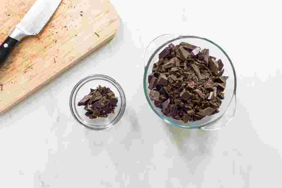 Chocolate Almond Bark Recipe: Chop the dark chocolate into very small pieces.