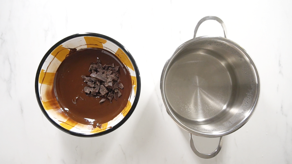 Chocolate Almond Bark Recipe: Once the melted chocolate reaches 115&deg;F (45&deg;C), remove the bowl from the heat.